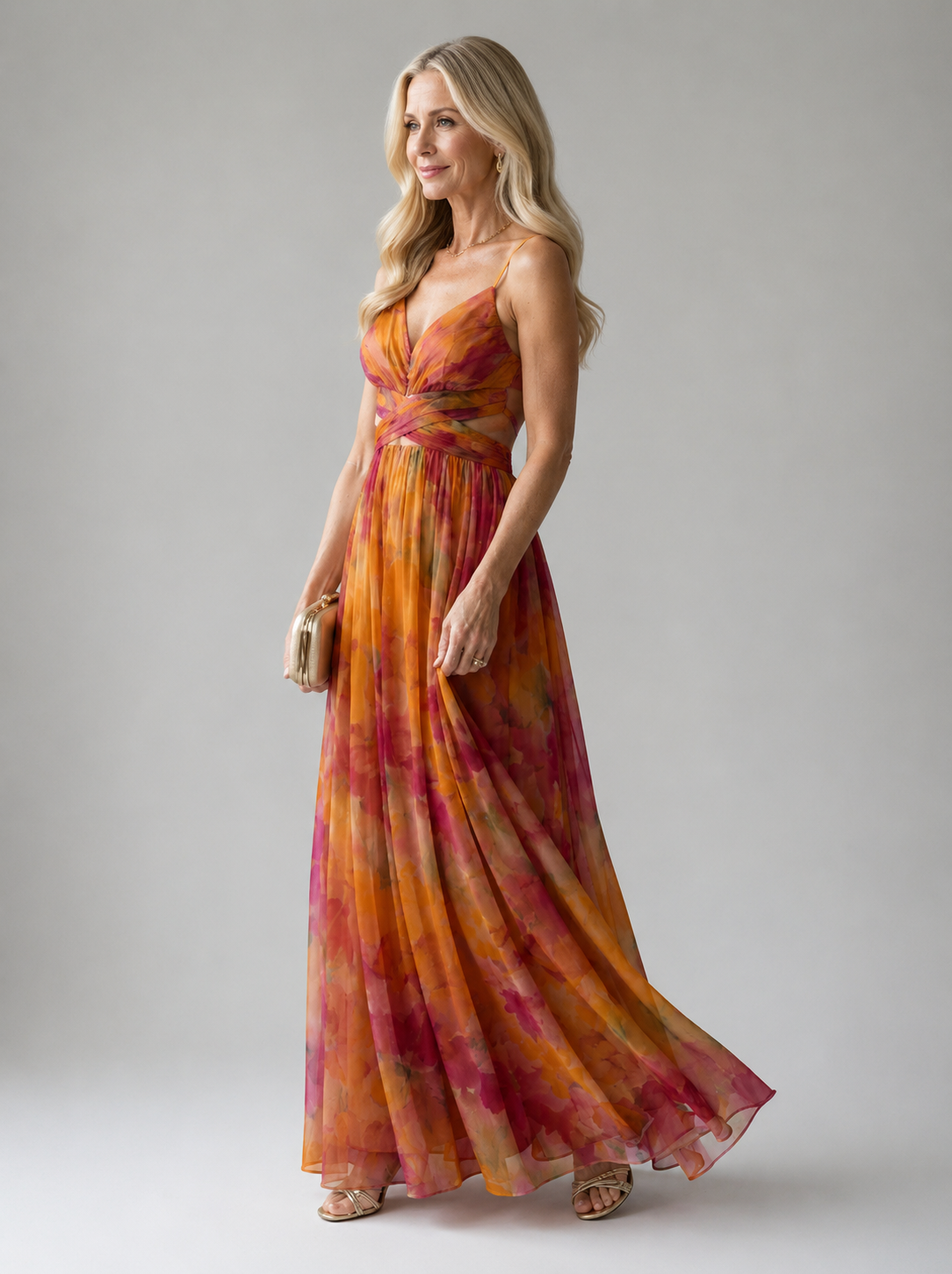 Isel | Soft Wrap Maxi Kleid