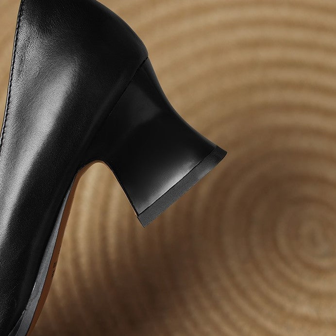 Oriel Leder Quadrat Pumps