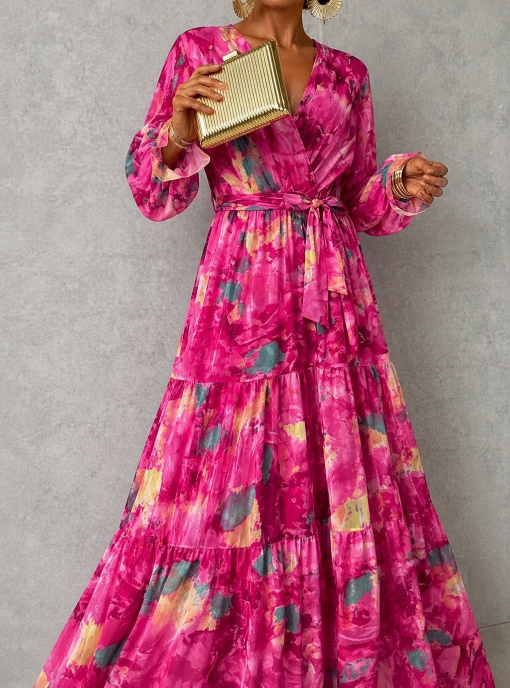 Sage | Floral Wickelkleid