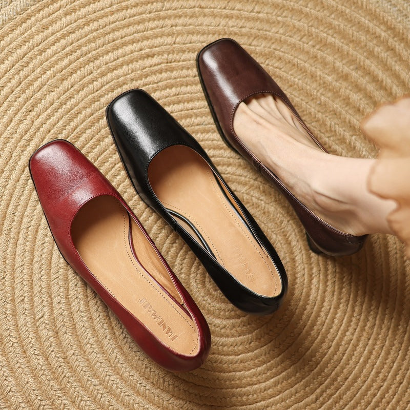 Oriel Leder Quadrat Pumps