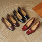Oriel Leder Quadrat Pumps
