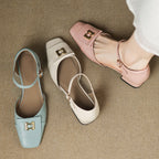 Elvane Schnalle Leder Mary-Janes