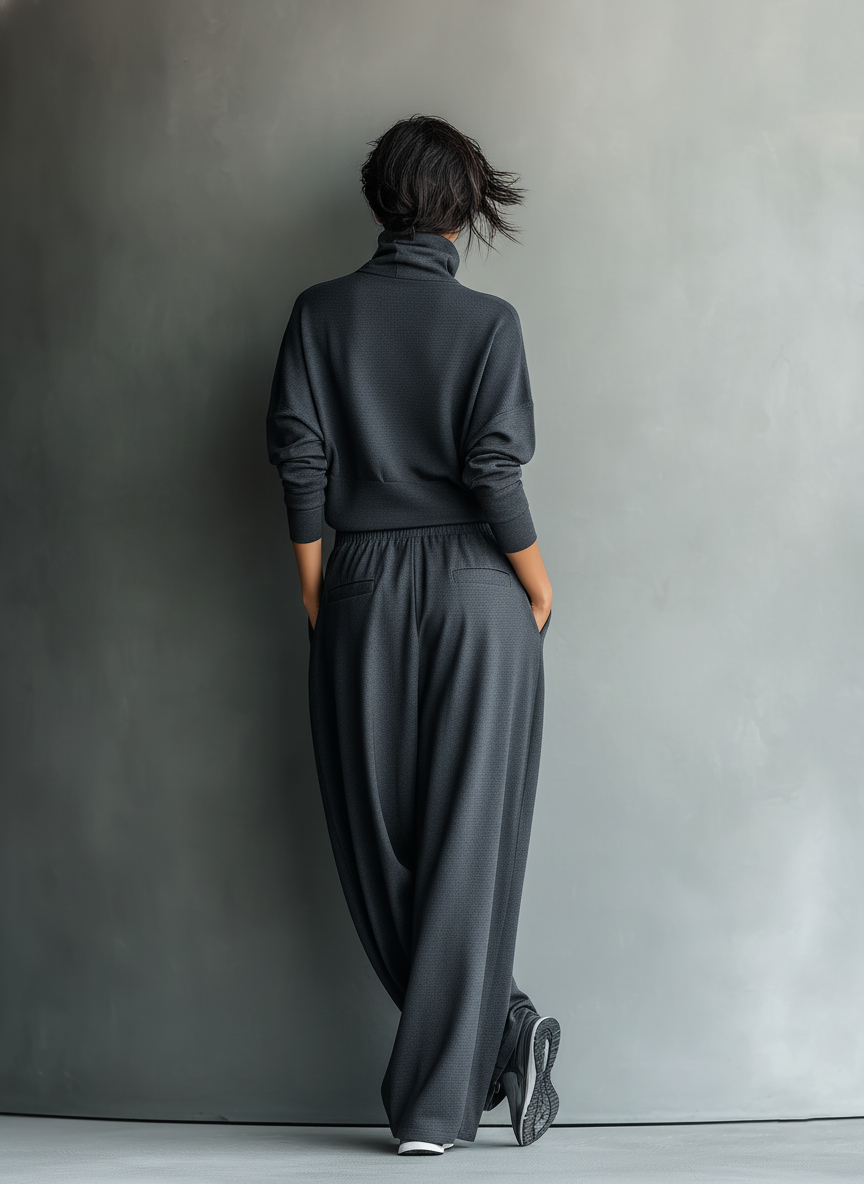 Strick Ensemble Weite Hose