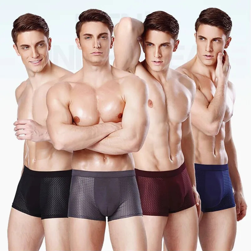 NORDEN | Atmungsaktive Bambus-Boxershorts – 4er-Set