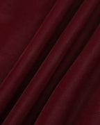 Wine Red V-Neck Mesh Maxi Dress with Wrap Detail