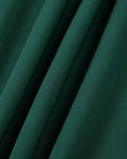 Green Boat Neck Midi Dress with Cutout Back