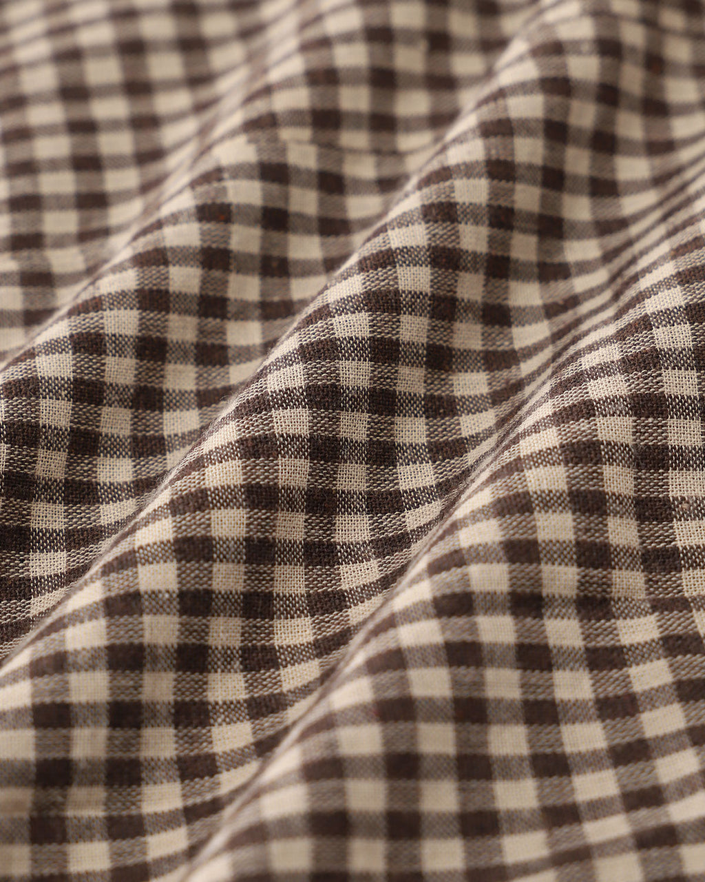 Brown Gingham Mini Slip Dress