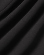 Black Sheer Mini Dress with Stand Collar and Slit Detail