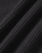 Colorblock Knit Top with Black Lapel