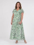 Ismeria | Florales Chiffon Maxikleid