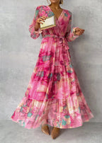 Kreuzkleid mit Blumenmuster