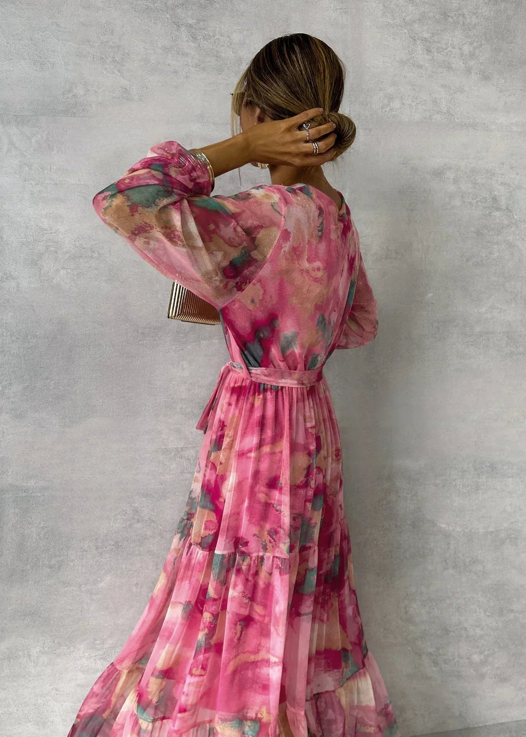 Kreuzkleid mit Blumenmuster