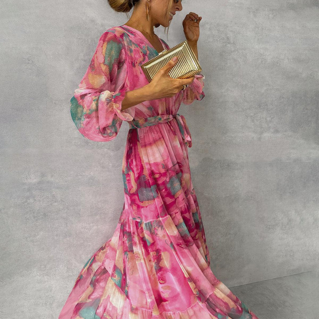 Kreuzkleid mit Blumenmuster