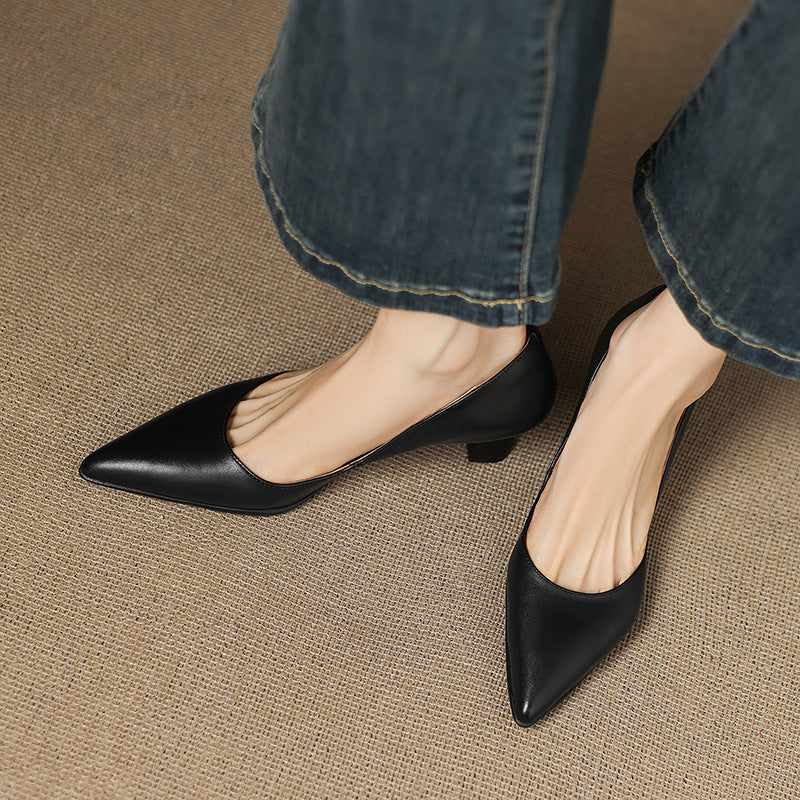 Calenne Leder Kitten Heels