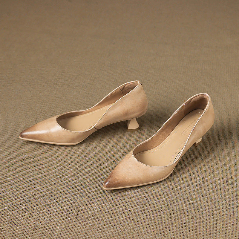 Calenne Leder Kitten Heels