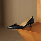 Ceyra Leder Kitten Heels