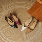 Ceyra Leder Kitten Heels
