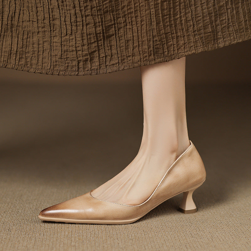 Calenne Leder Kitten Heels