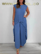 Mexie – Elegantes Plissee-Co-Ord-Set