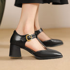 Marcele T-Riemen Leder Pumps
