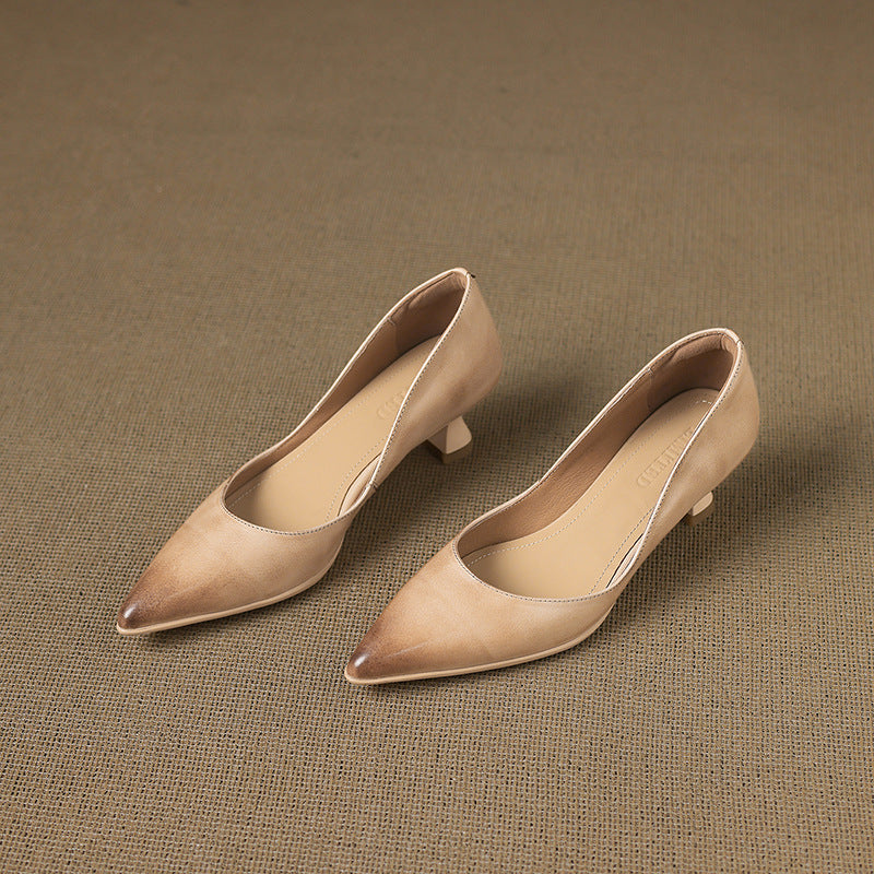 Calenne Leder Kitten Heels