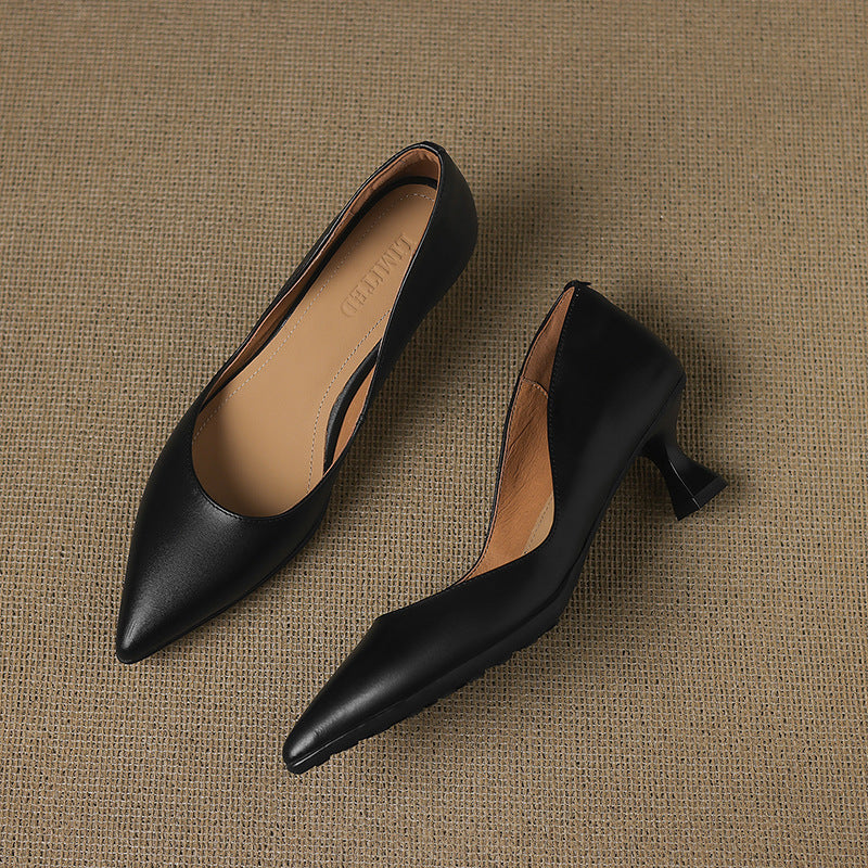 Calenne Leder Kitten Heels