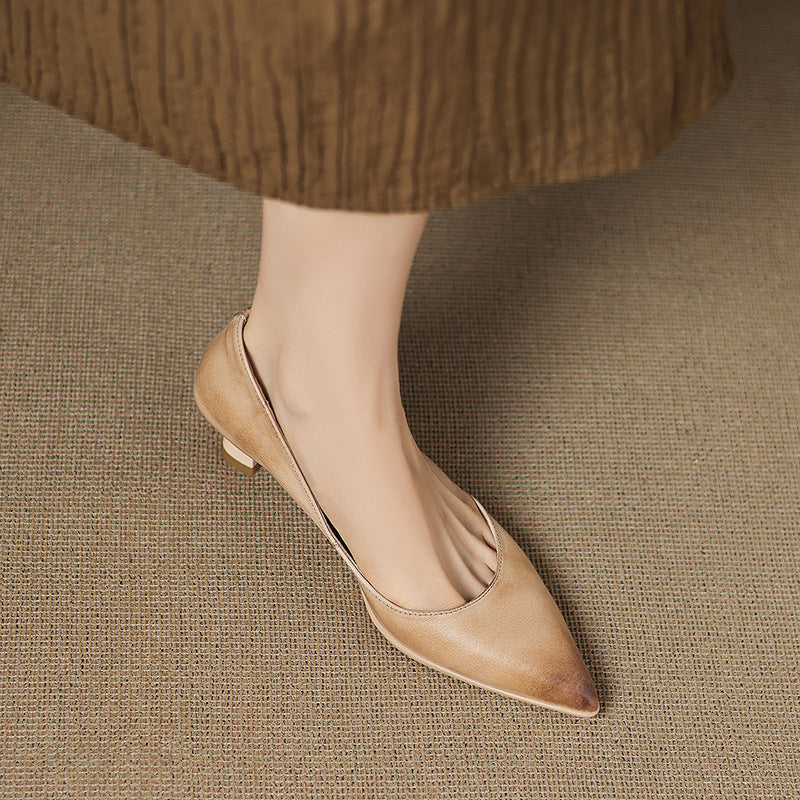 Calenne Leder Kitten Heels