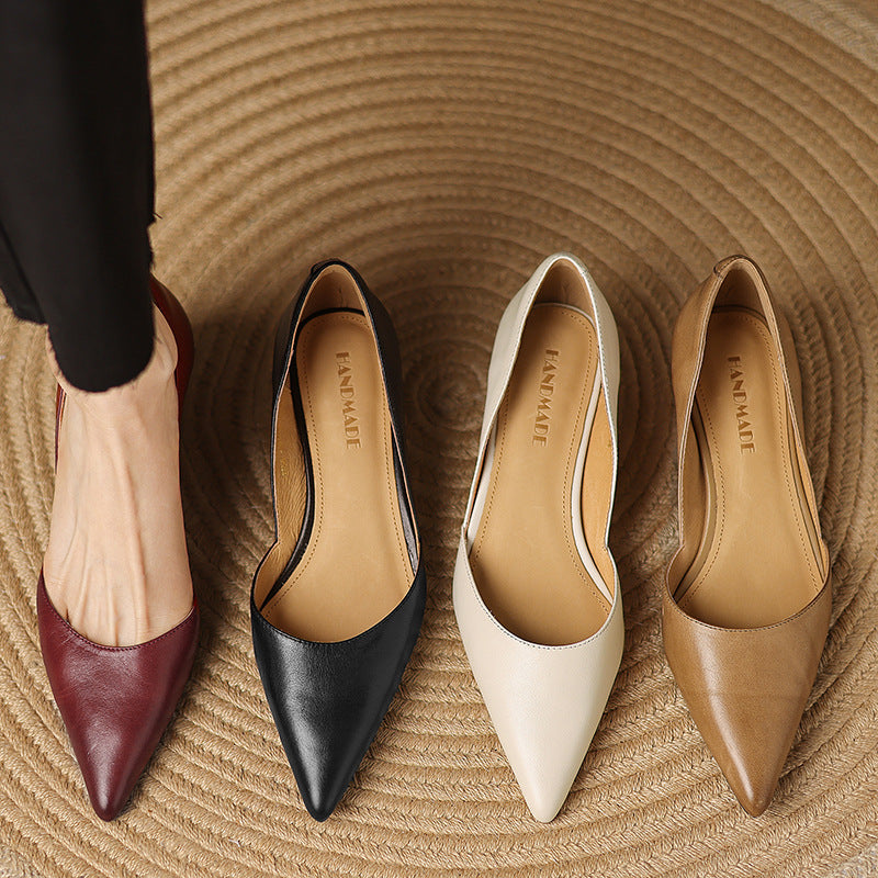 Ceyra Leder Kitten Heels