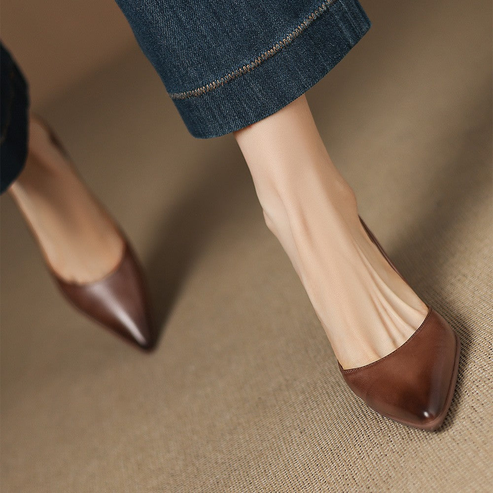 Calenne Leder Kitten Heels
