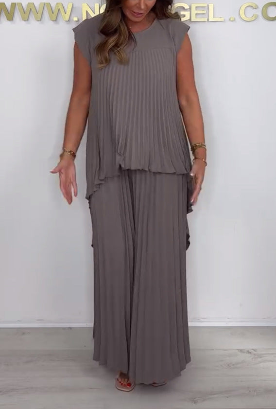 Mexie – Elegantes Plissee-Co-Ord-Set