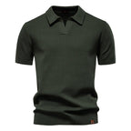 August | Casual strukturiertes Polo-shirt