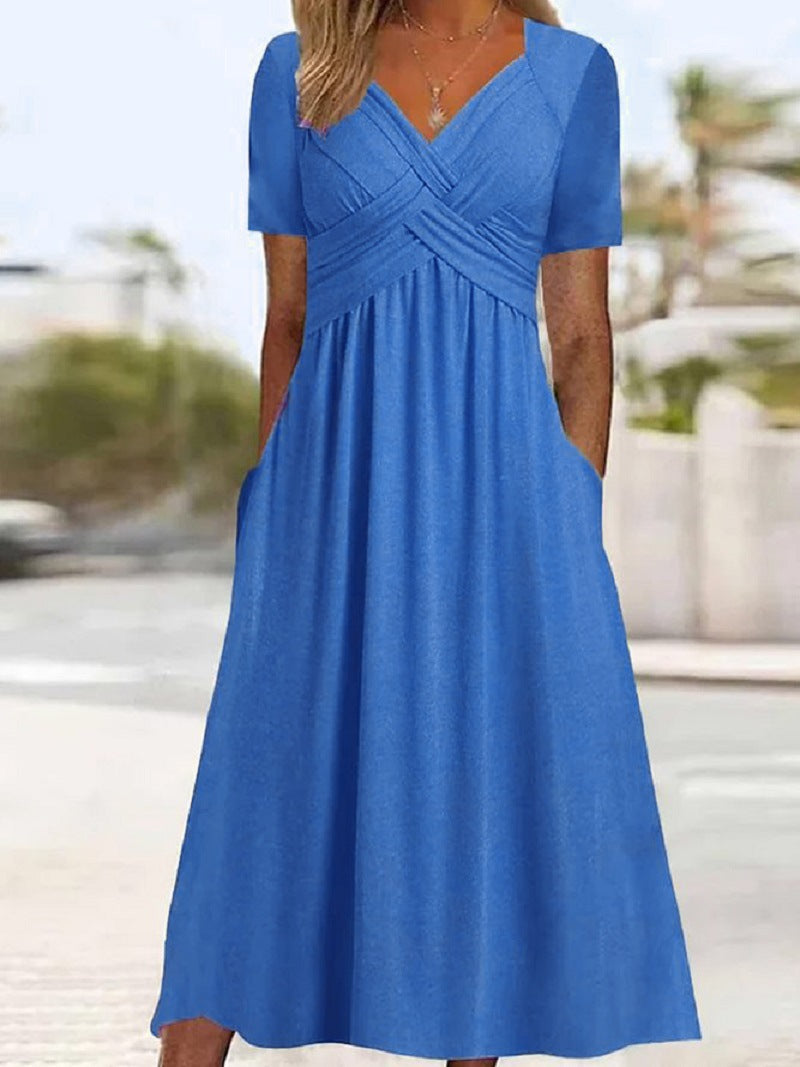 Carmen - Crossover Midi-Kleid für einen stilvollen Look