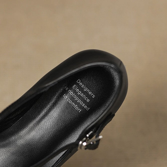 Marvane Leder Kitten Heels