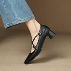Marvane Leder Kitten Heels