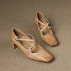 Marvane Leder Kitten Heels