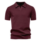 August | Casual strukturiertes Polo-shirt