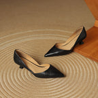 Ceyra Leder Kitten Heels