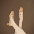 Marvane Leder Kitten Heels