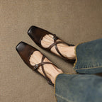 Marvane Leder Kitten Heels