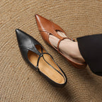 Aveline Leder T-Riemen Pumps