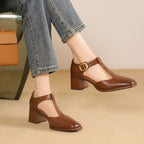 Marcele T-Riemen Leder Pumps