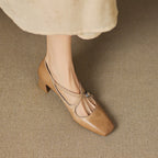 Marvane Leder Kitten Heels
