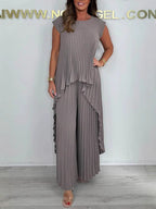 Mexie – Elegantes Plissee-Co-Ord-Set