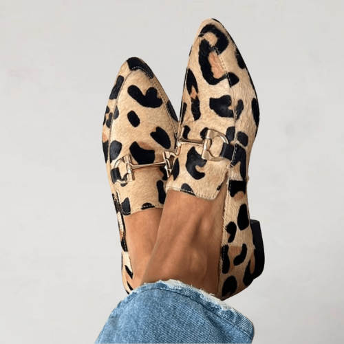 LeopardLuxe™ Schnalle Slipper