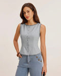 Light Blue Single-Breasted Waistcoat