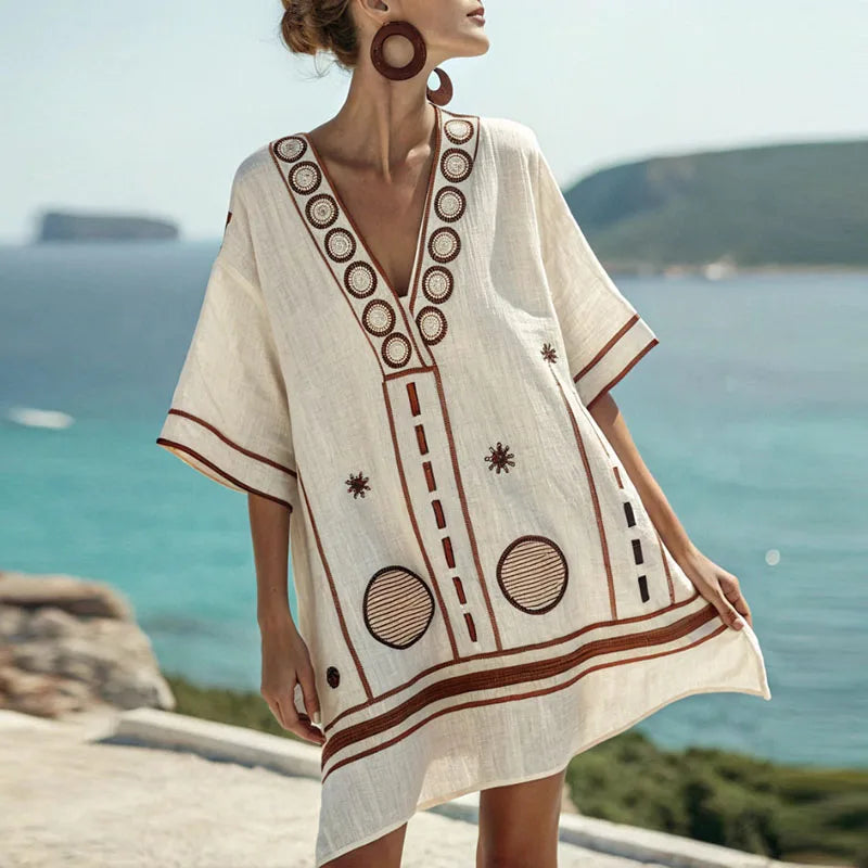 Gwen - Elegantes und Bequemes Strandkleid für Warme Tage
