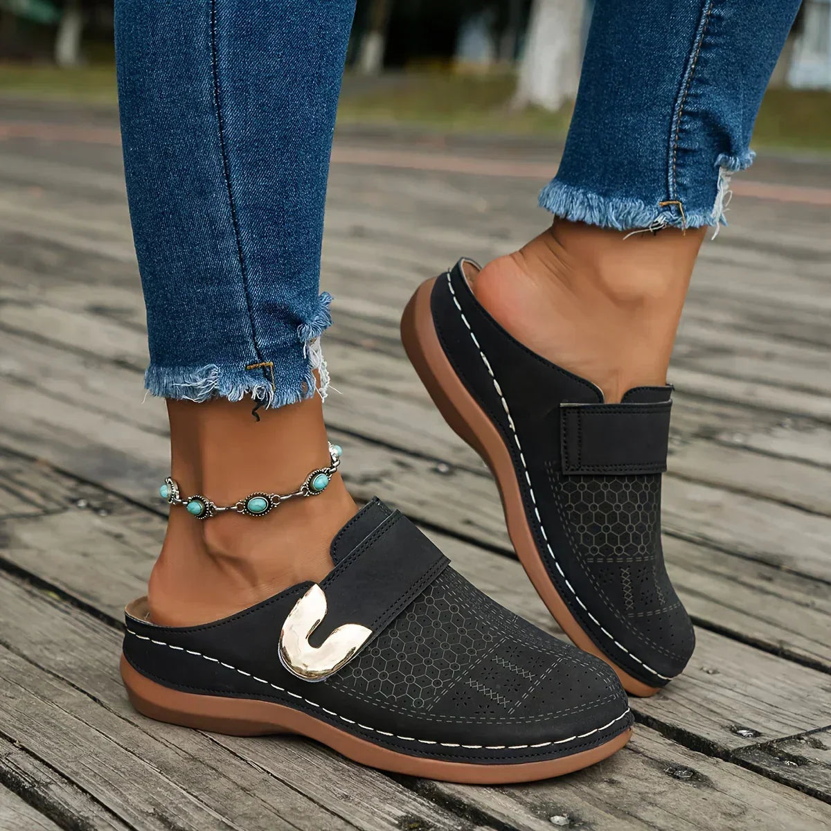 Elva | Schicke Stützende Keil Sandalen