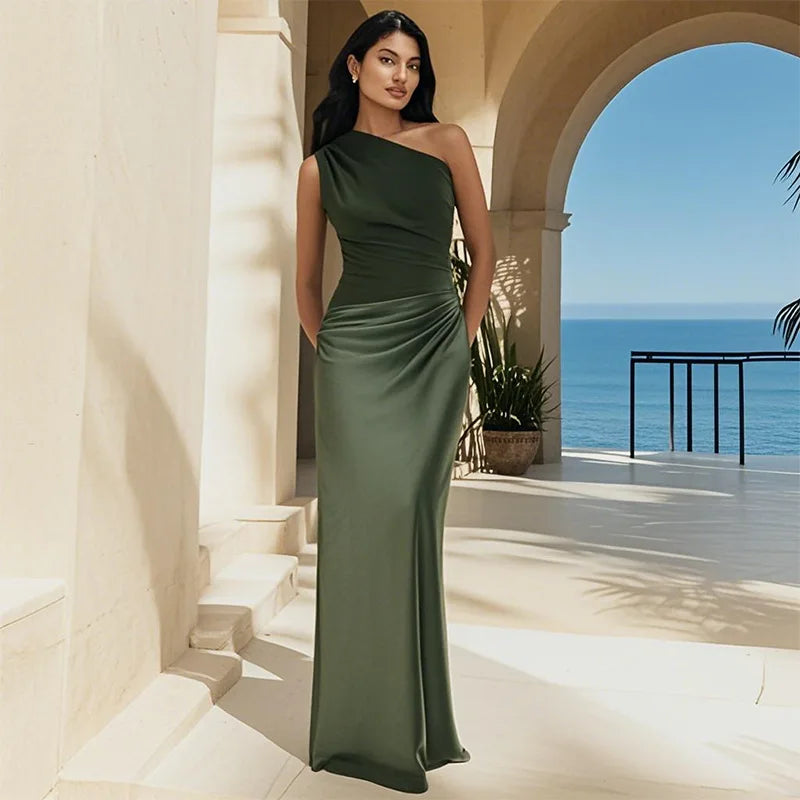 Maxikleid mit Schuldgefühl aus Satin