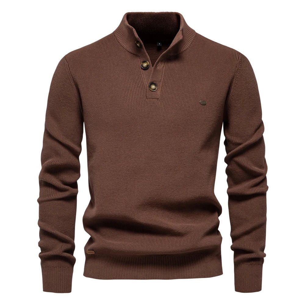 Konrad | Stilvolles Herrenpullover mit Knopfdesign