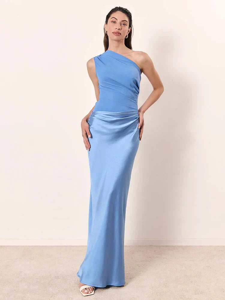 Maxikleid mit Schuldgefühl aus Satin